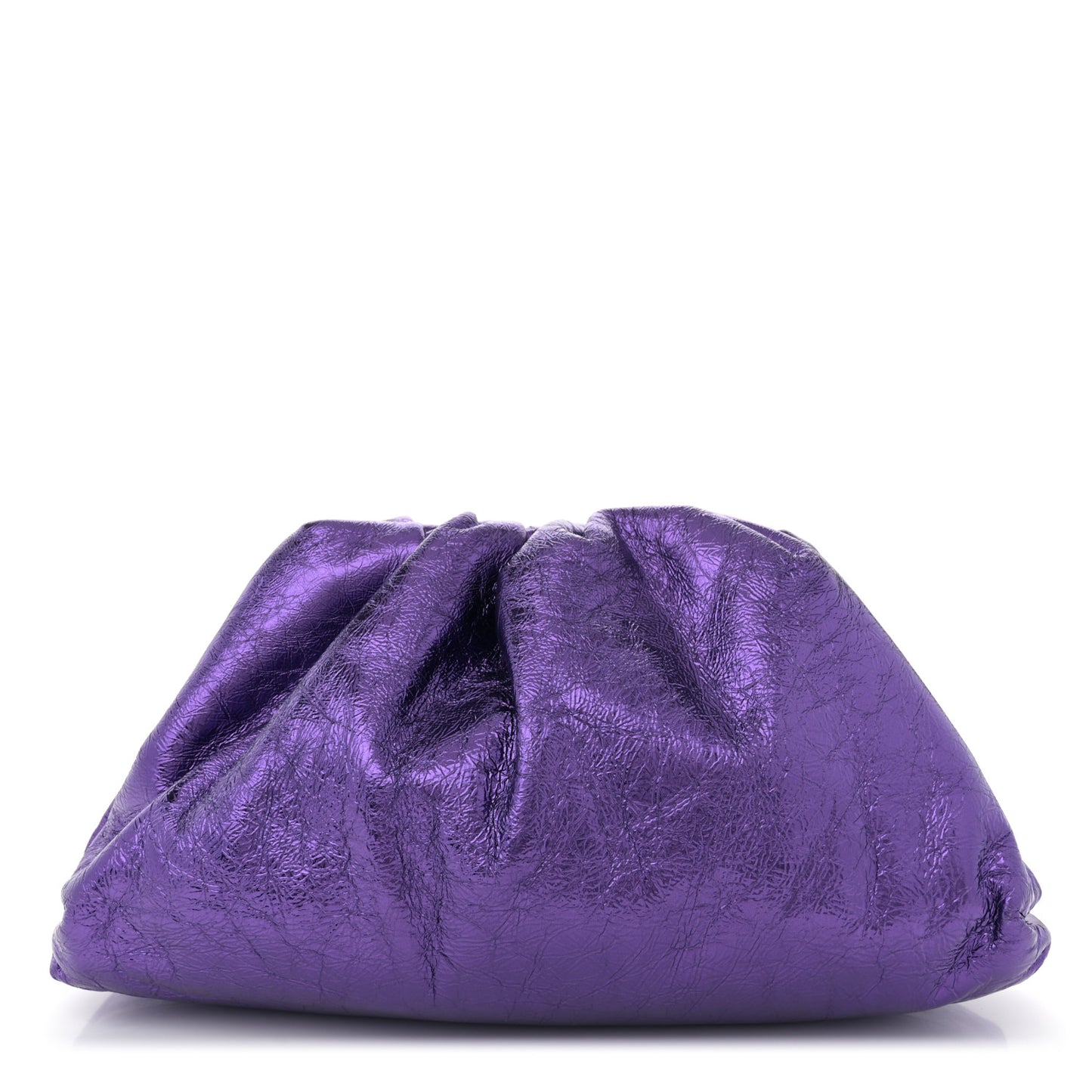 Metallic Crinkled Lambskin The Pouch Viola