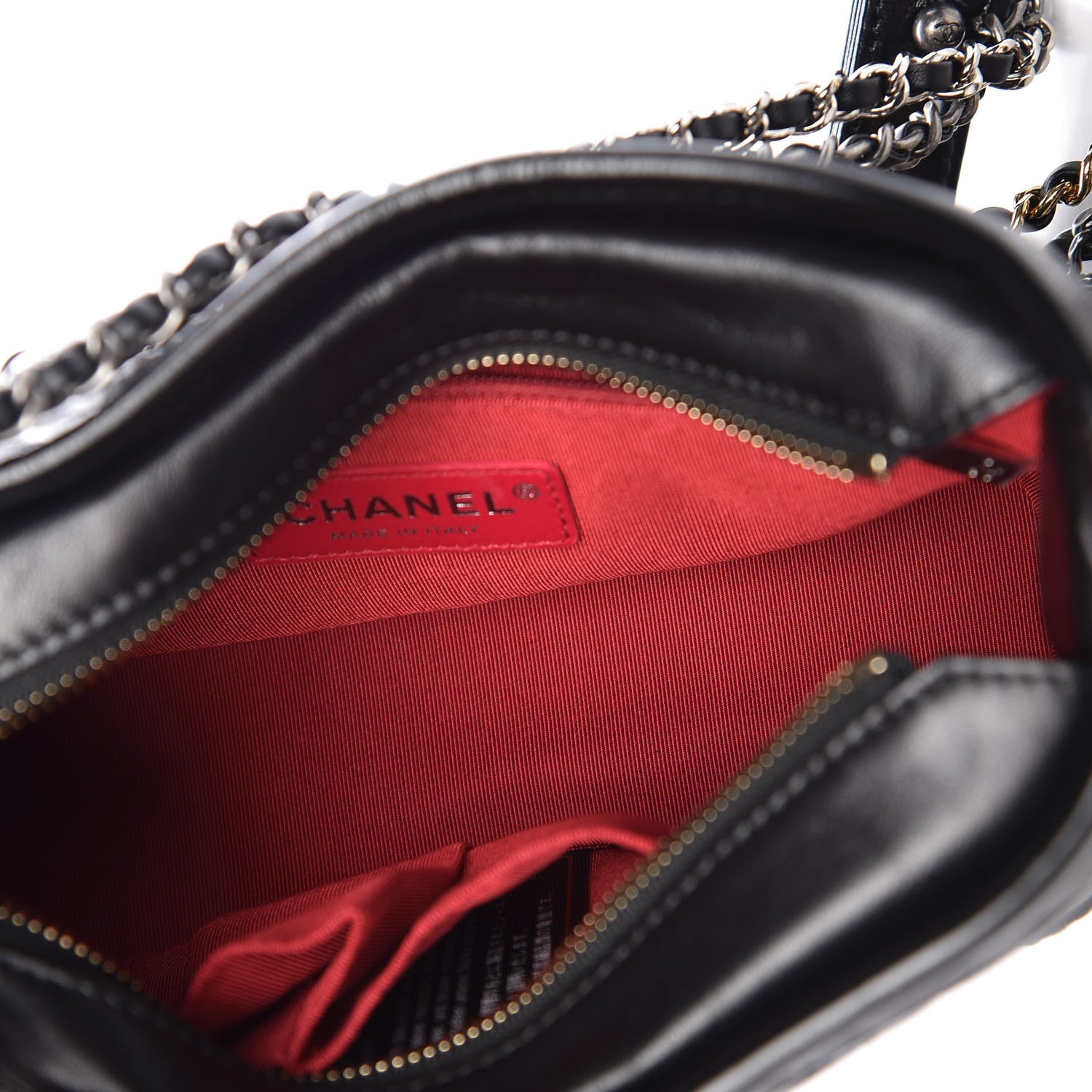 Chanel Aged Calfskin Quilted Small Gabrielle Hobo Black 7 of 9