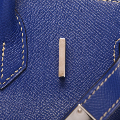 Hermes Epsom Candy Birkin 30 Bleu Electrique Mykonos 30 of 32