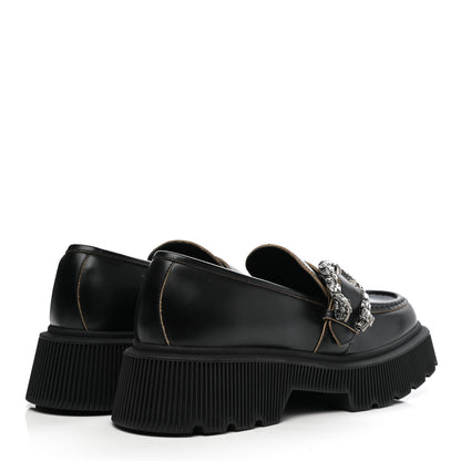 Gucci Cordovan Lux Dionysus Hunder Loafers 39 Black 3 of 12