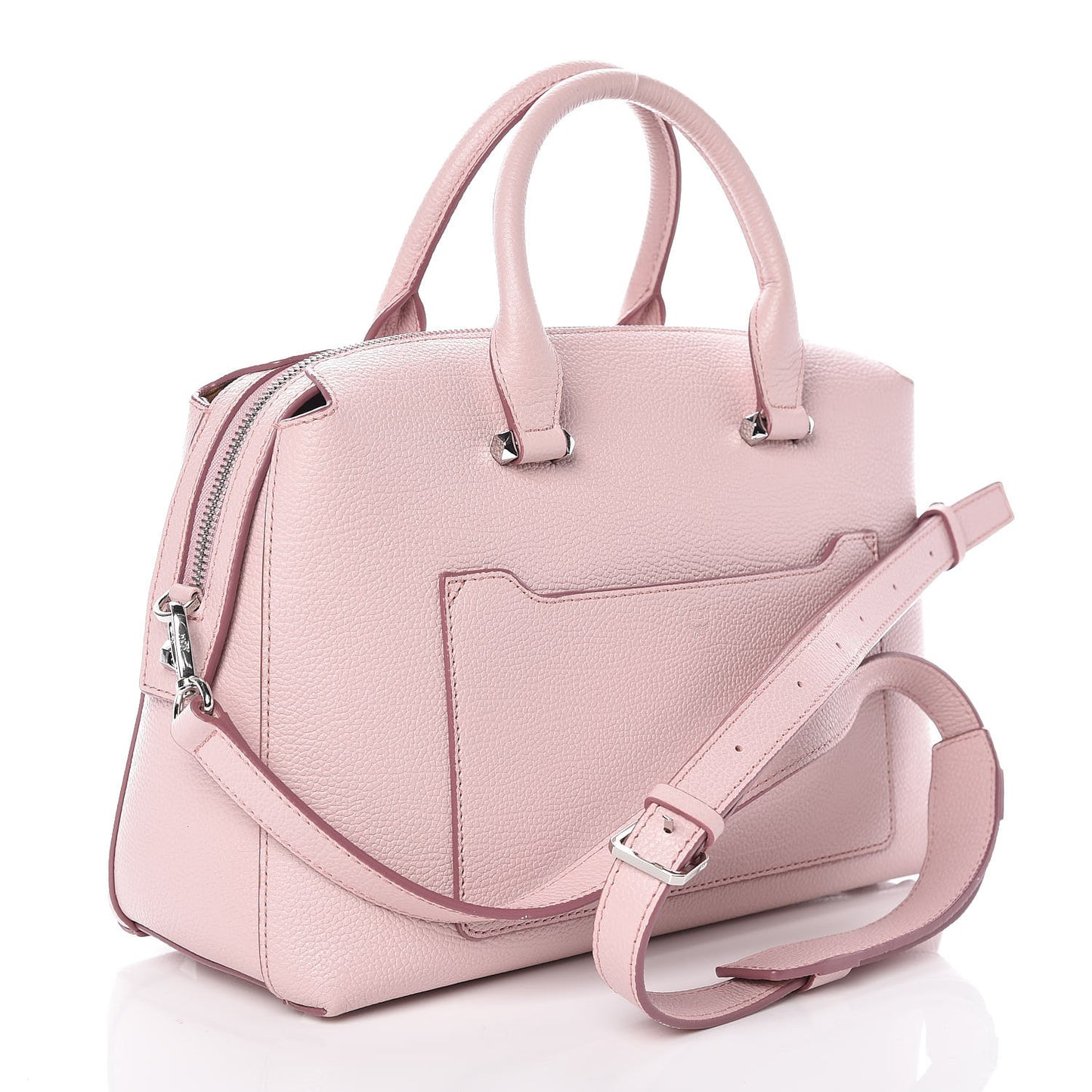 Grained Calfskin Medium Ella Boston Pale Mauve
