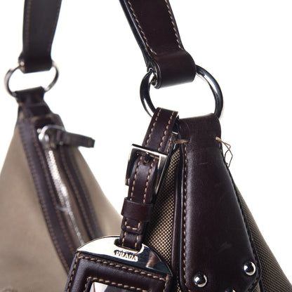 Prada Jacquard Logo Hobo Corda Bruciato 9 of 9
