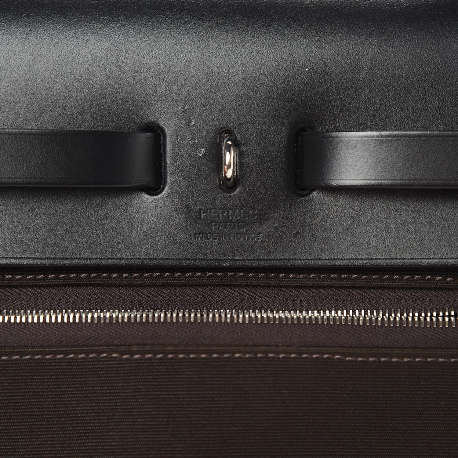 Hermes Toile Vache Hunter Herbag Zip 31 PM Black Ebene 6 of 15