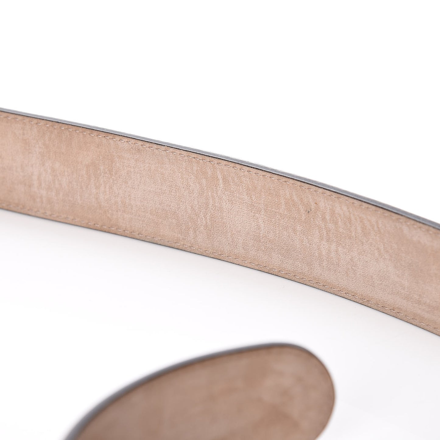 GG Supreme Monogram Selleria Calfskin Interlocking G 40mm Belt 95 38 Beige Ebony Blue