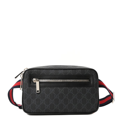 Gucci Soft GG Supreme Monogram Web Belt Bag Black Grey 1 of 10