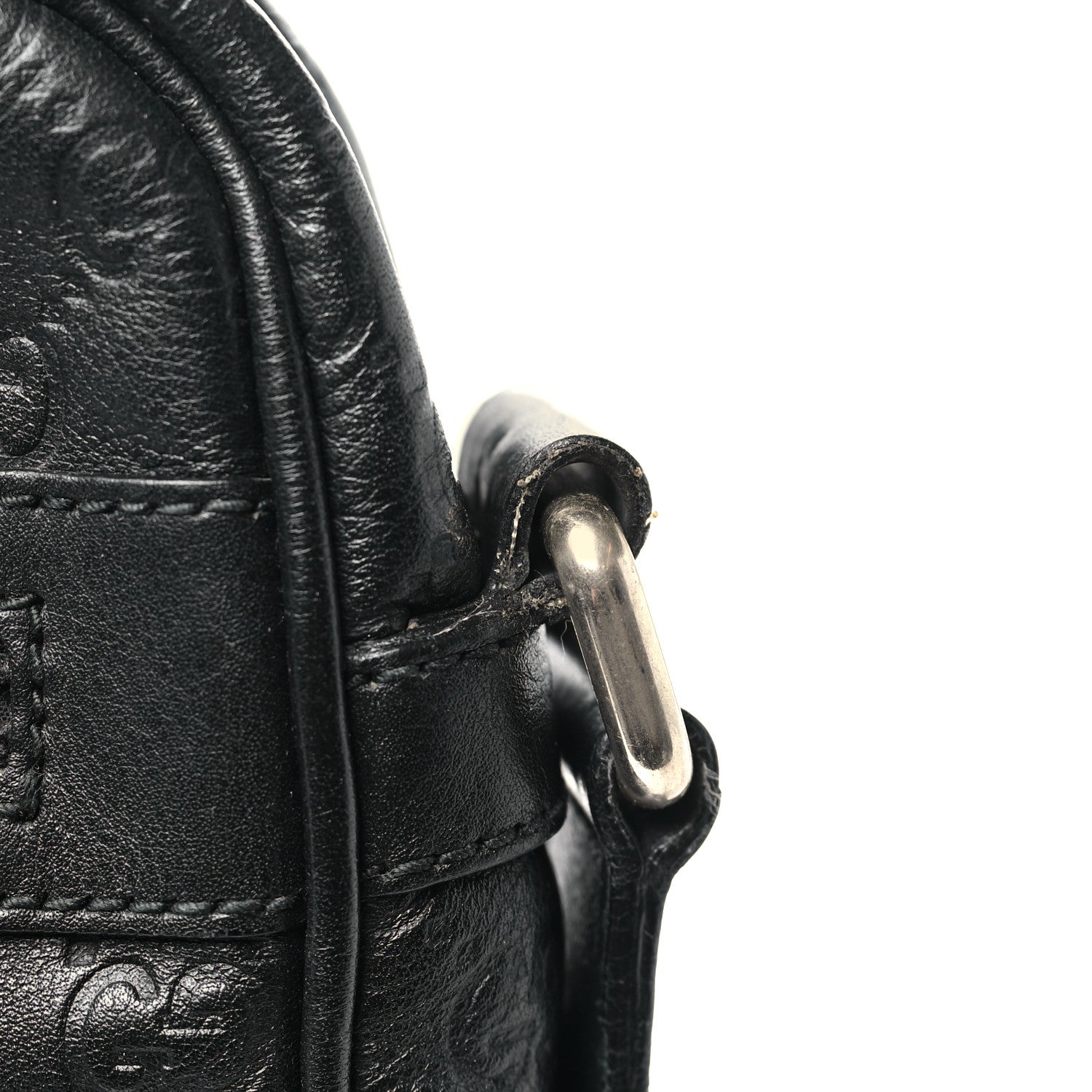 Gucci Guccissima Flat Messenger Bag Black 12 of 13