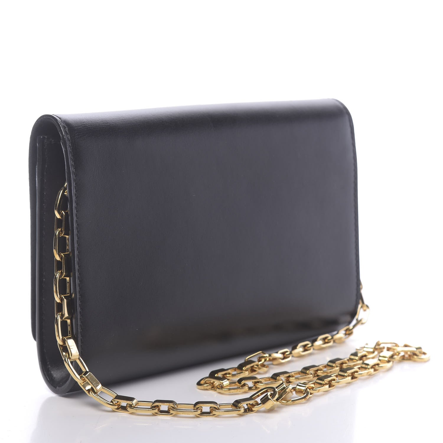 Louis Vuitton Calfskin Chain Louise MM Black 3 of 11