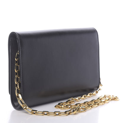 Louis Vuitton Calfskin Chain Louise MM Black 3 of 11