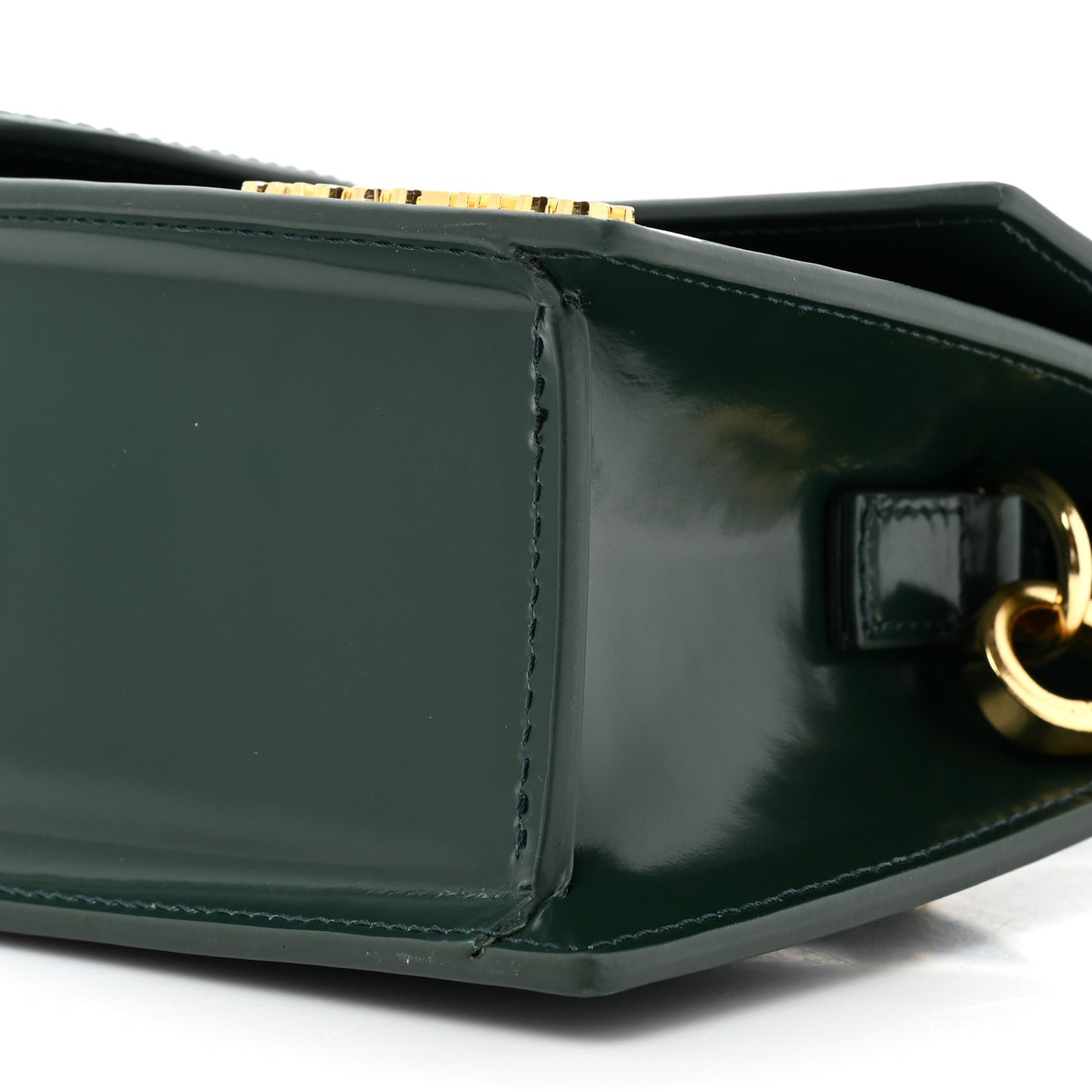 Glazed Calfskin Le Grand Bambino Dark Green