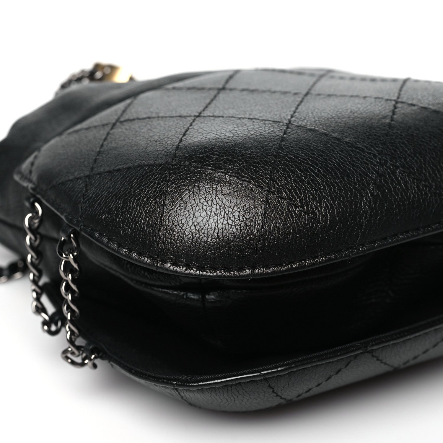 Chanel Calfskin Quilted Small Gabrielle Bucket Black 9 of 11