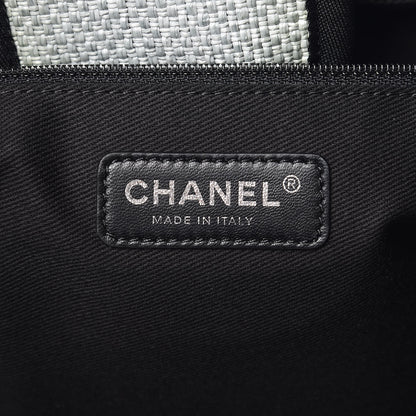 Chanel Woven Straw Raffia Deauville Large Tote Grey 7 of 10