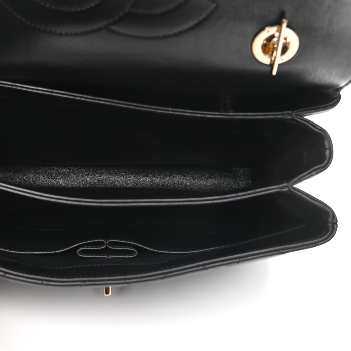 Lambskin Quilted Medium Trendy CC Flap Dual Handle Bag Black