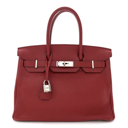 Hermes Taurillon Clemence Birkin 30 Rouge Garance 1 of 16