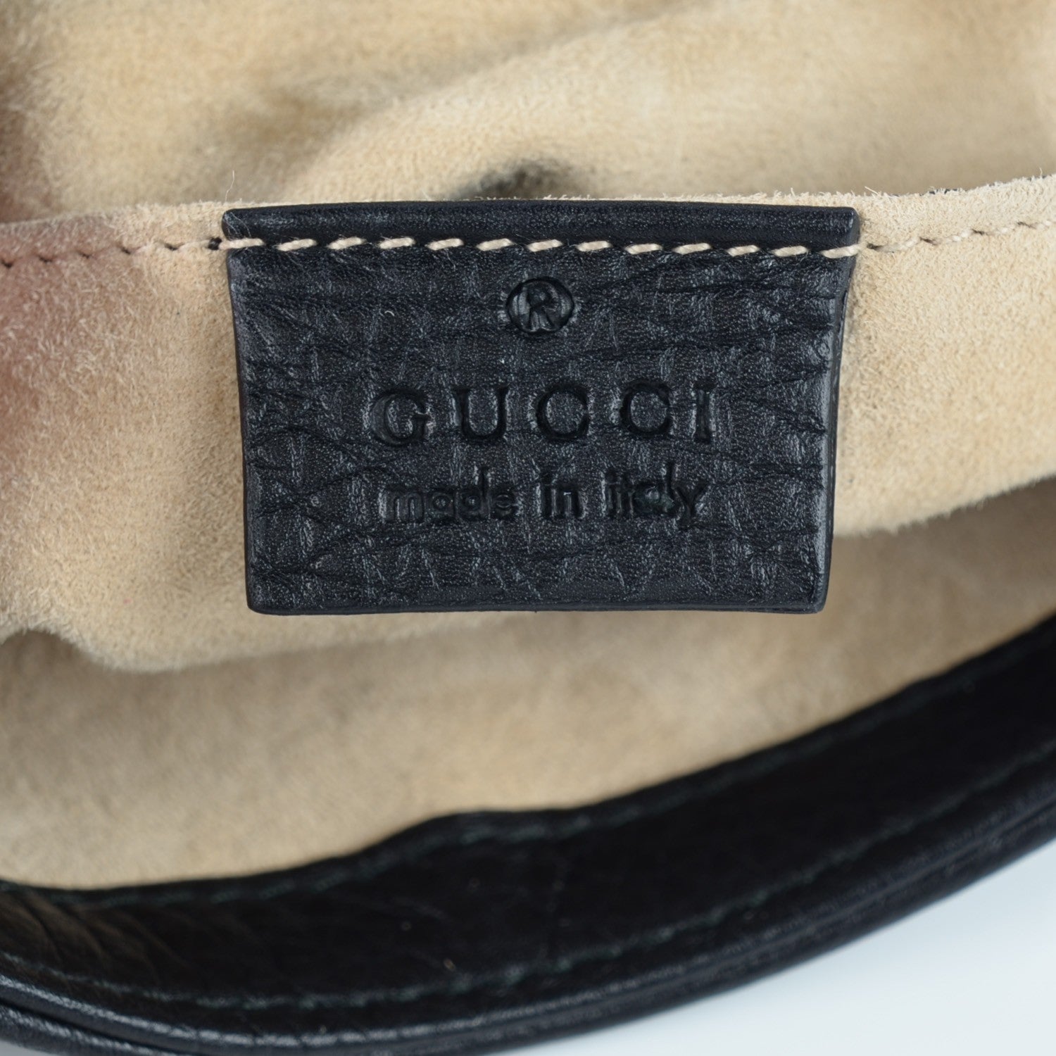 Gucci Pebbled Calfskin Small 1973 Chain Shoulder Bag Black 6 of 7