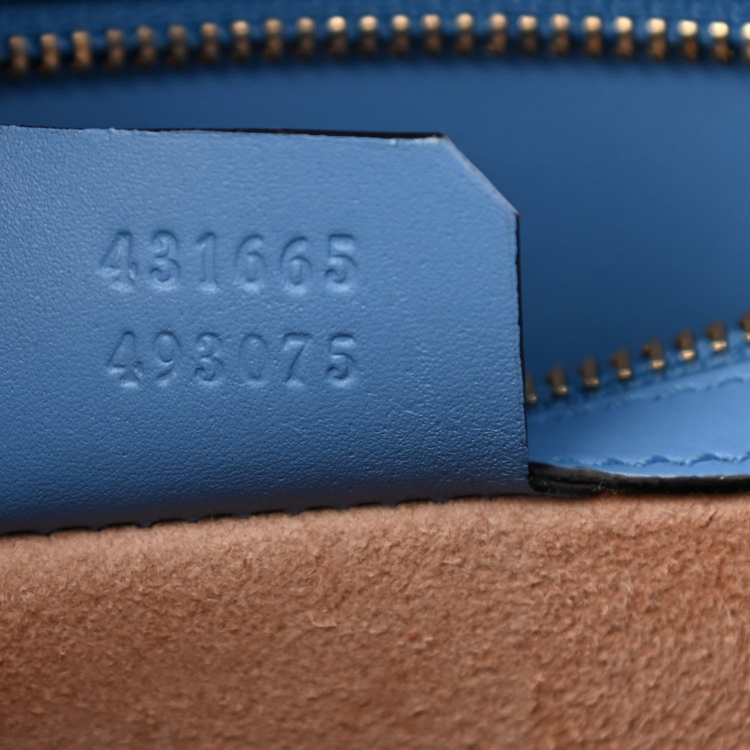 Gucci Calfskin Embroidered Medium Sylvie Top Handle Bag Clear Sky Blue 7 of 10