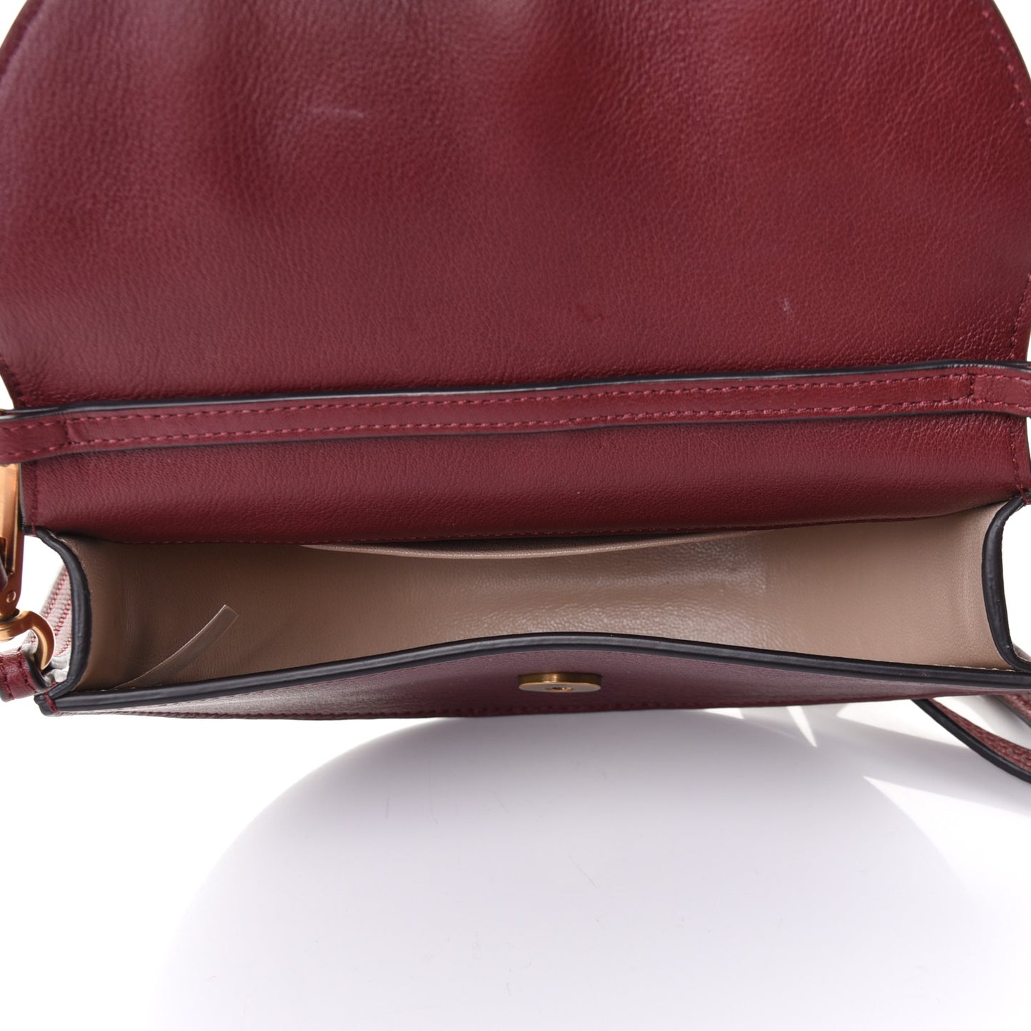 Calfskin Small Nile Bracelet Minaudiere Bag Plum Purple