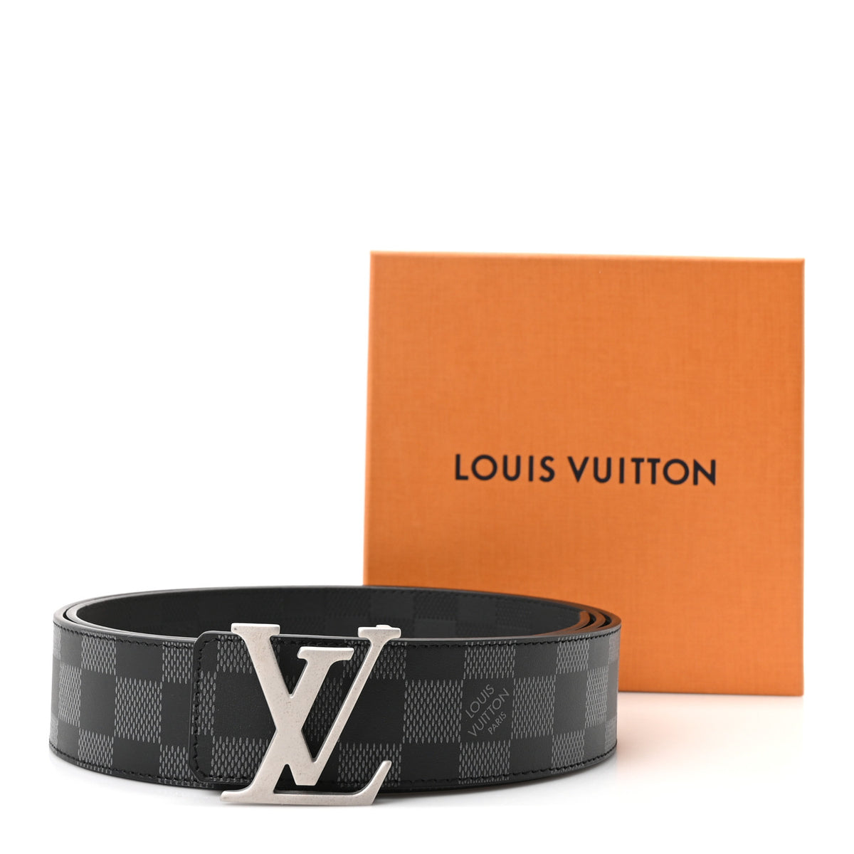Louis Vuitton Damier Graphite Damier Infini 40mm LV Initiales Reversible Belt 110 44 Black 6 of 6