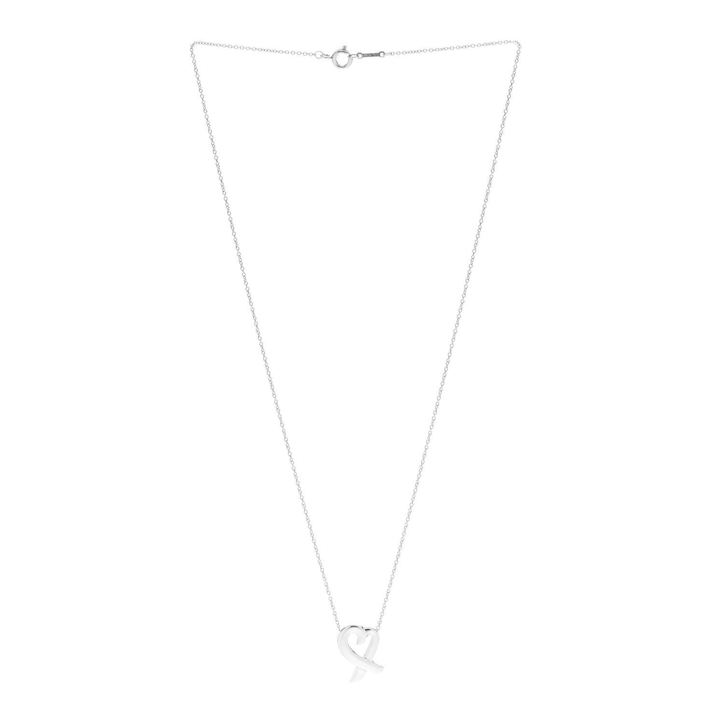 Sterling Silver Small Paloma Picasso Loving Heart Pendant Necklace