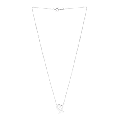 Tiffany Sterling Silver Small Paloma Picasso Loving Heart Pendant Necklace 3 of 6
