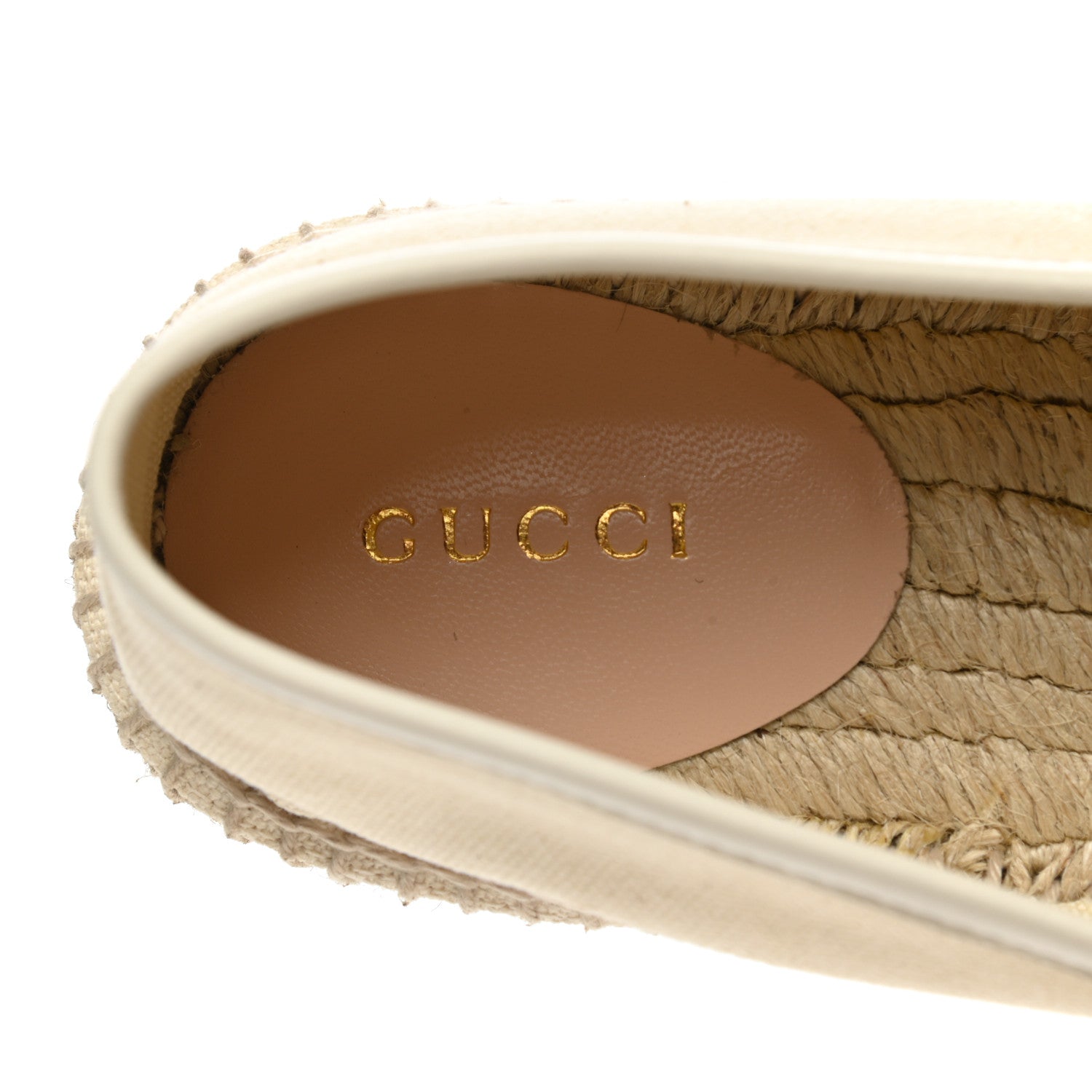 Gucci Canvas Logo Espadrilles 37.5 Greggio White 7 of 10