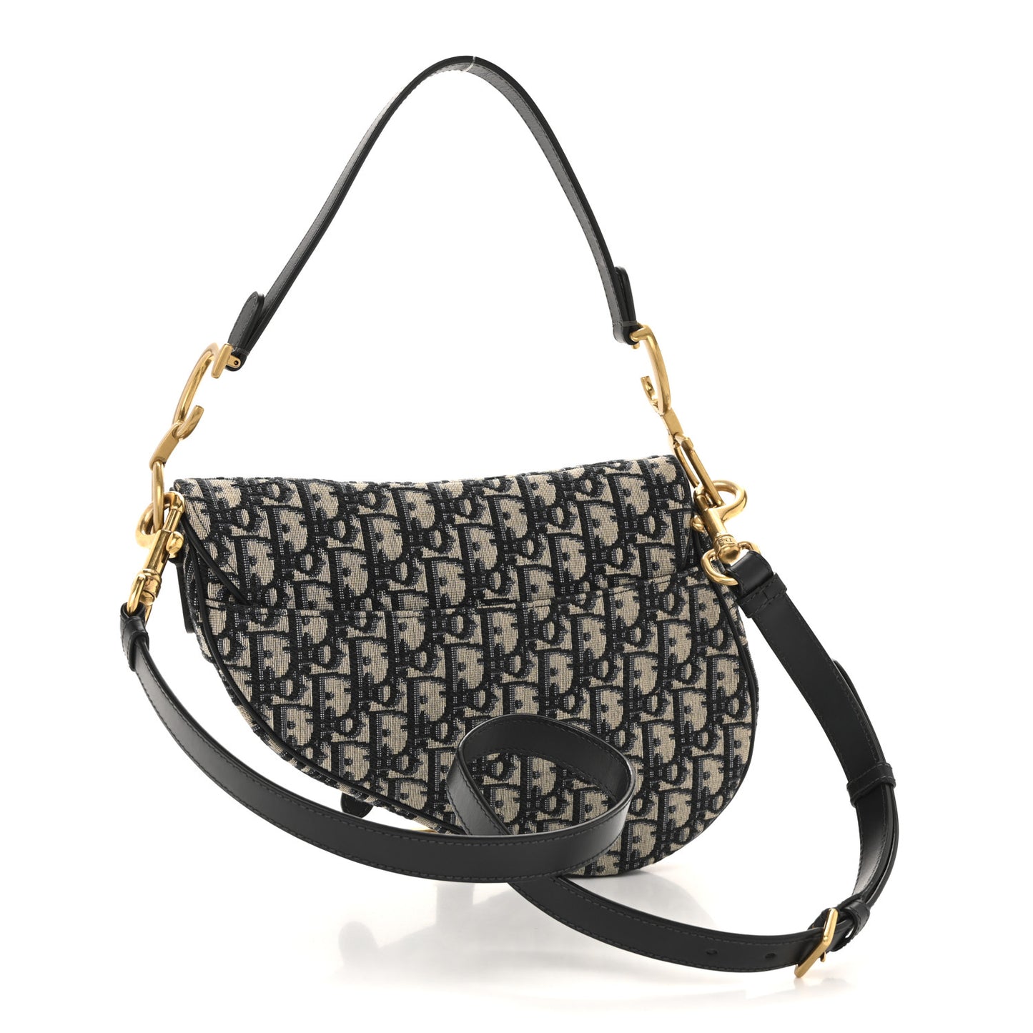 Oblique Saddle Bag With Strap Blue