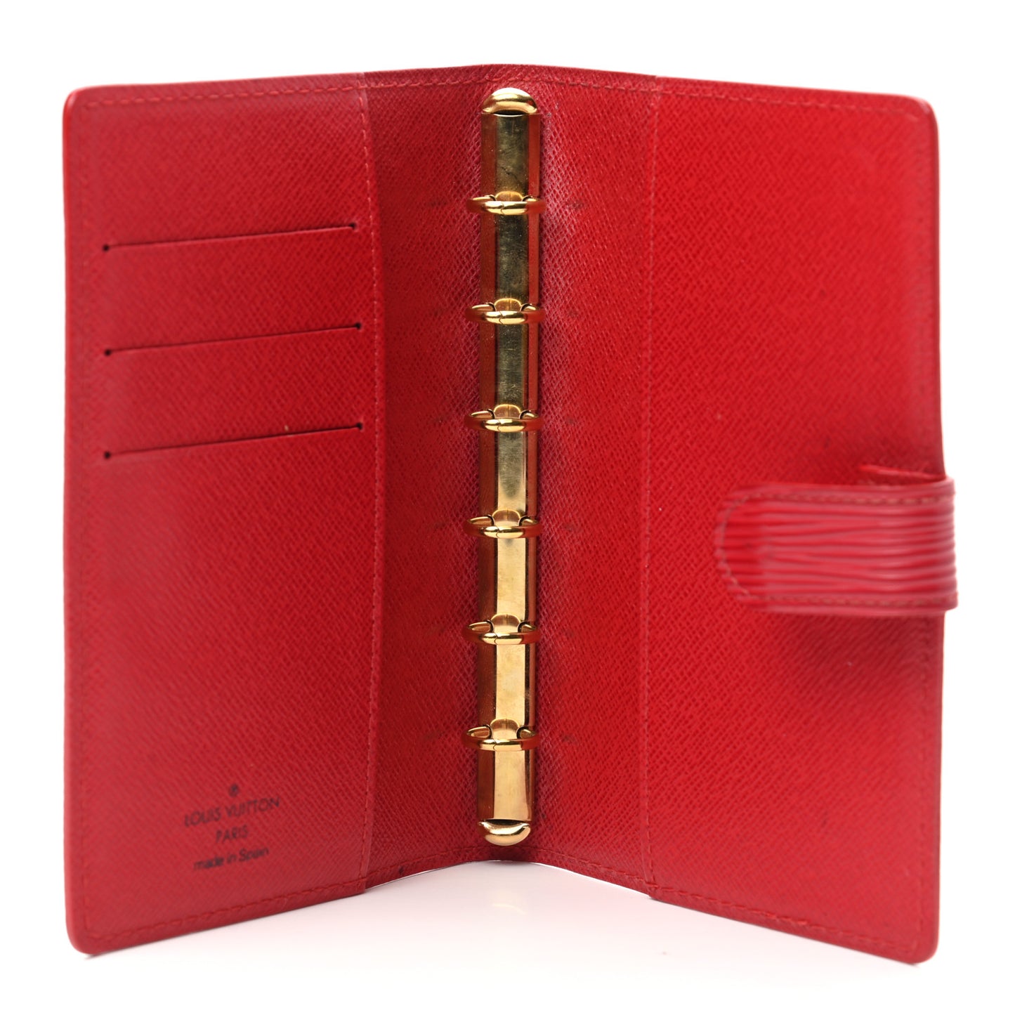 Epi Small Ring Agenda Cover Rouge