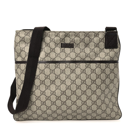 Gucci GG Plus Monogram Medium Flat Messenger Bag  Dark Brown 1 of 11