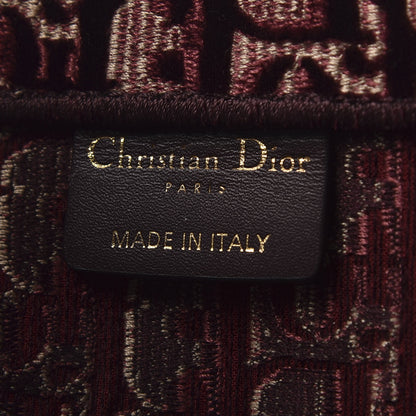 Christian Dior Oblique Velvet Medium Book Tote Burgundy 8 of 8