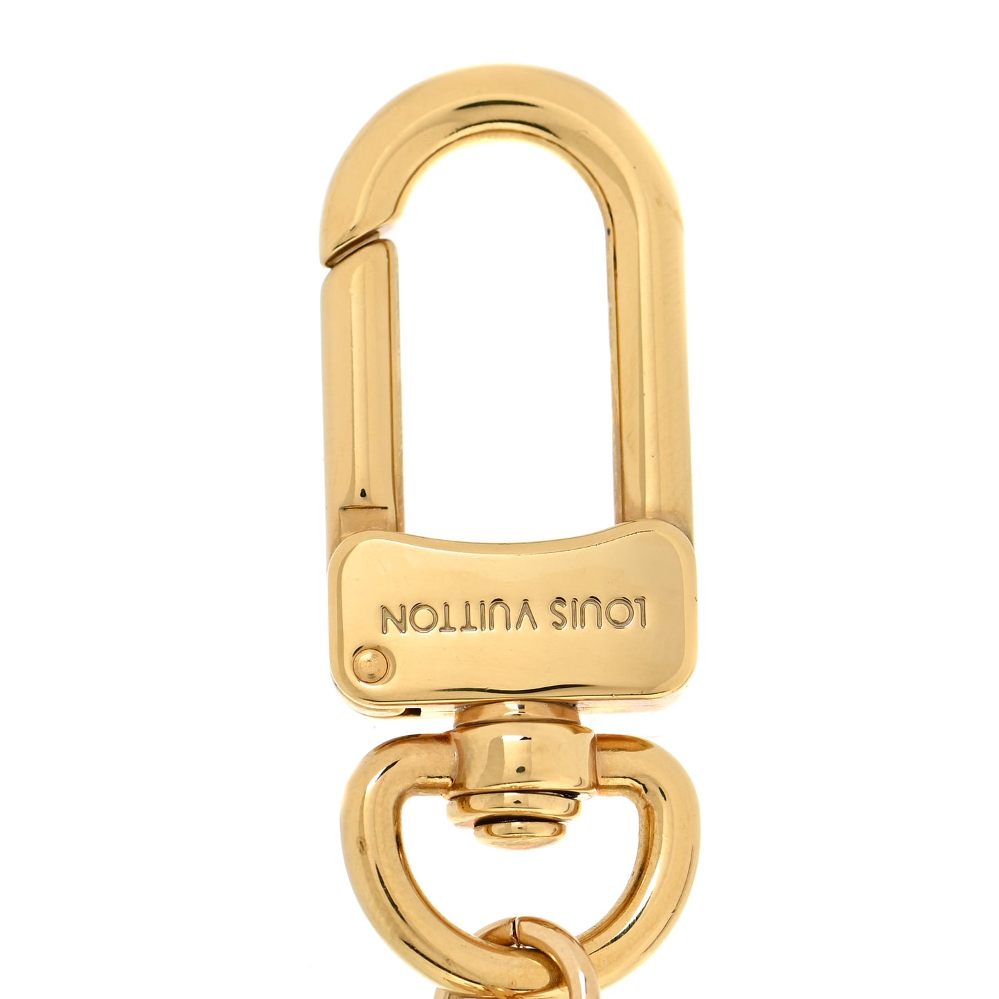 LV Circle Bag Charm Key Holder Gold