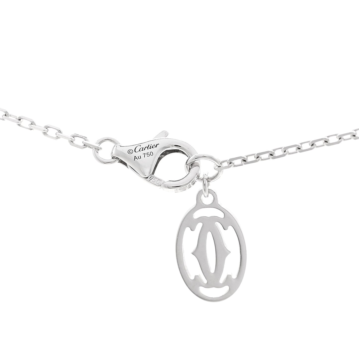 18K White Gold Diamond LM D'Amour Pendant Necklace