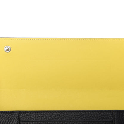 Celine Drummed Calfskin Large Multifunction Flap Wallet Black 9 of 10