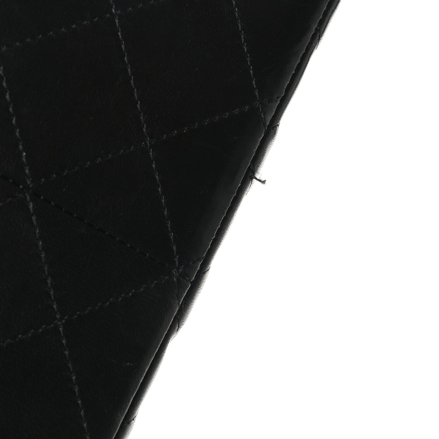 Lambskin Quilted Jumbo Double Flap Black