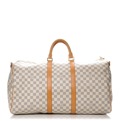 Louis Vuitton Damier Azur Keepall Bandouliere 55 1 of 15