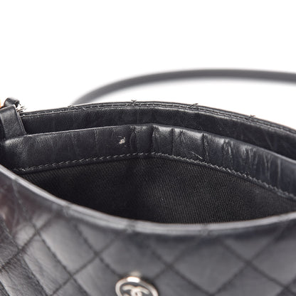 Chanel Aged Calfskin Quilted Crossbody Bag Black 10 of 13