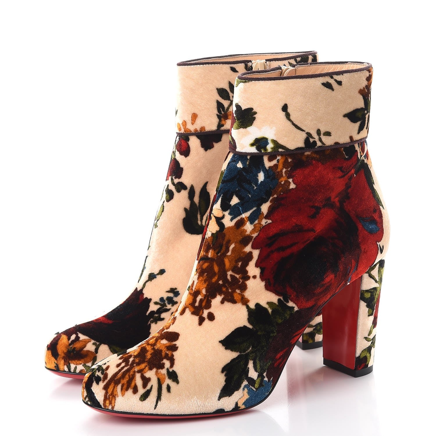 Christian Louboutin Veau Velours Moulamax 100 Booties 39.5 Natural 3 of 8