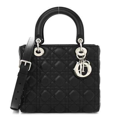 Christian Dior Lambskin Cannage Medium Lady Dior Black 1 of 11