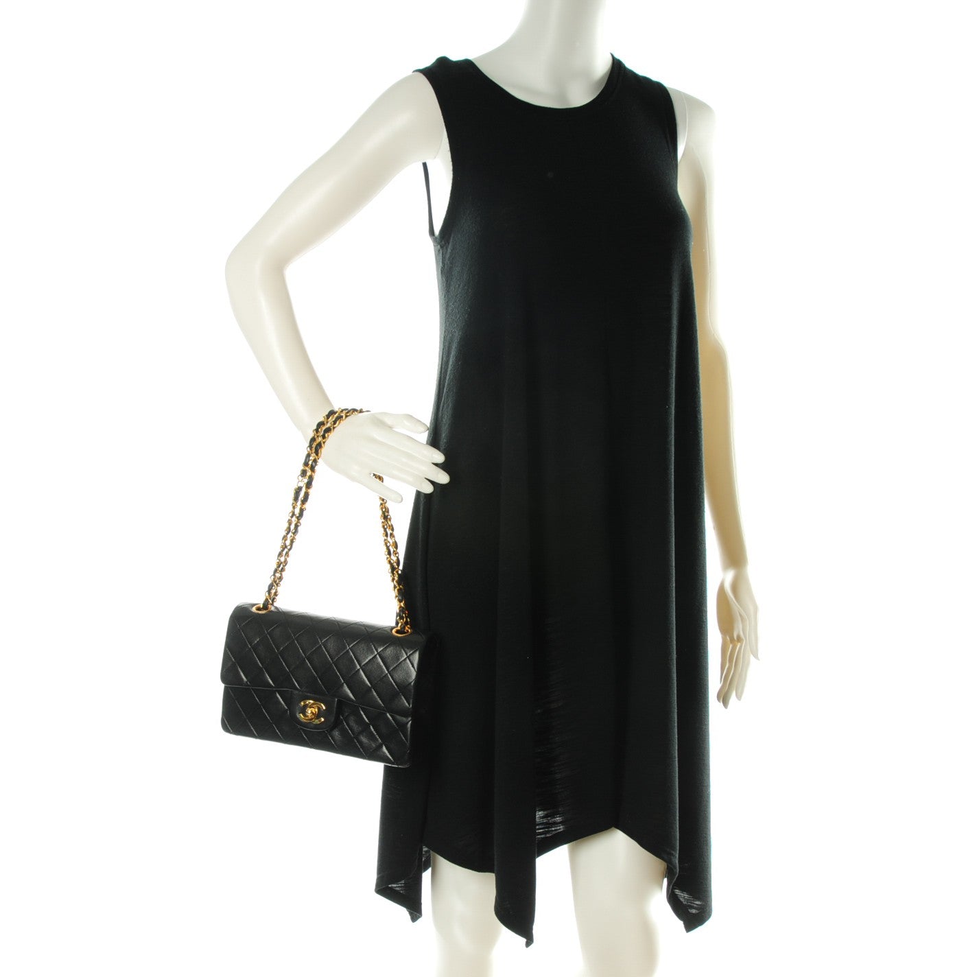 Chanel Lambskin Quilted Small Double Flap Black 2 of 8