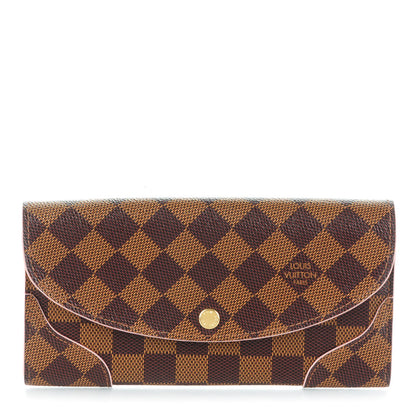 Louis Vuitton Damier Ebene Caissa Wallet Rose Ballerine 1 of 7