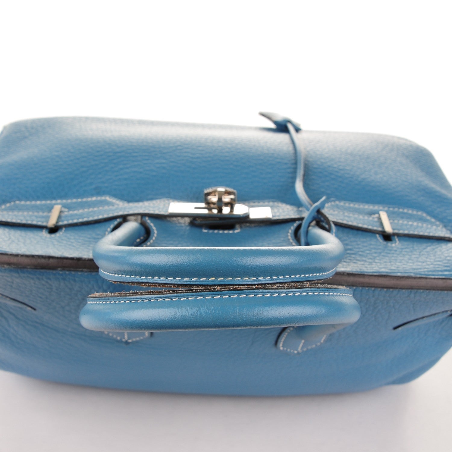 Hermes Taurillon Clemence Birkin 35 Blue Jean 8 of 33
