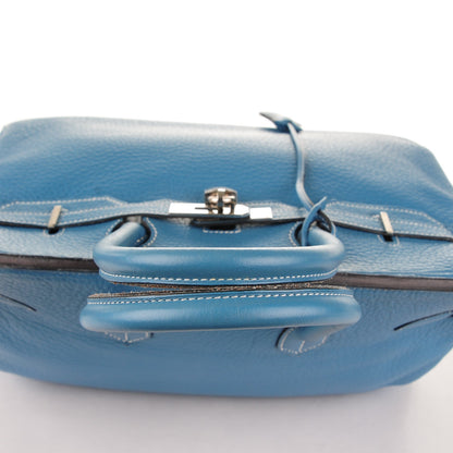 Hermes Taurillon Clemence Birkin 35 Blue Jean 8 of 33