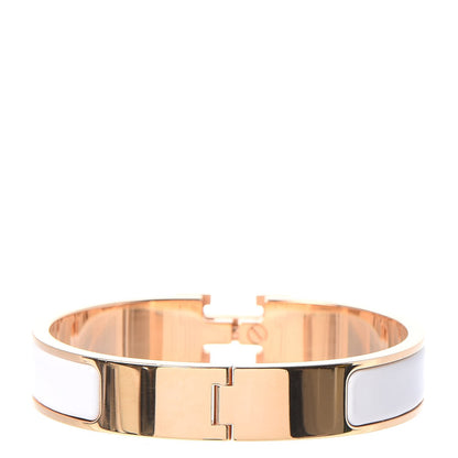 Hermes Enamel Narrow Clic Clac H Bracelet PM White 3 of 5