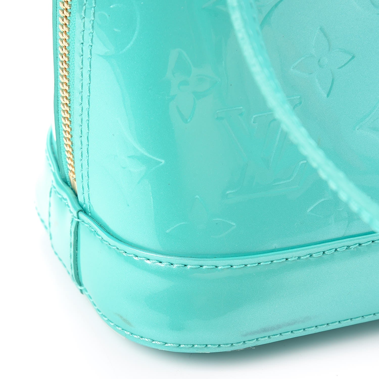 Louis Vuitton Vernis Alma BB Blue Lagon 10 of 13