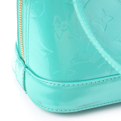 Louis Vuitton Vernis Alma BB Blue Lagon 10 of 13