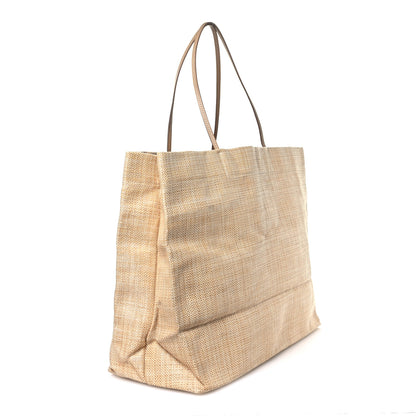Prada Raffia Logo Tote Naturale 3 of 10