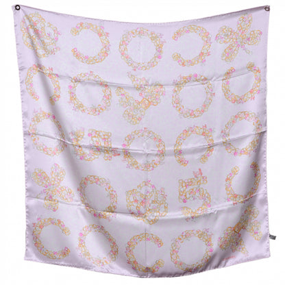 Chanel Silk Coco Iconic Symbols Scarf Pink 2 of 6
