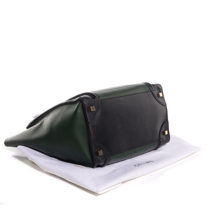 Celine Smooth Calfskin Mini Tri-Color Luggage Forest 4 of 9