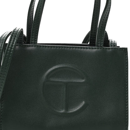 Telfar Vegan Leather Small Shopping Bag Dark Olive 7 of 9