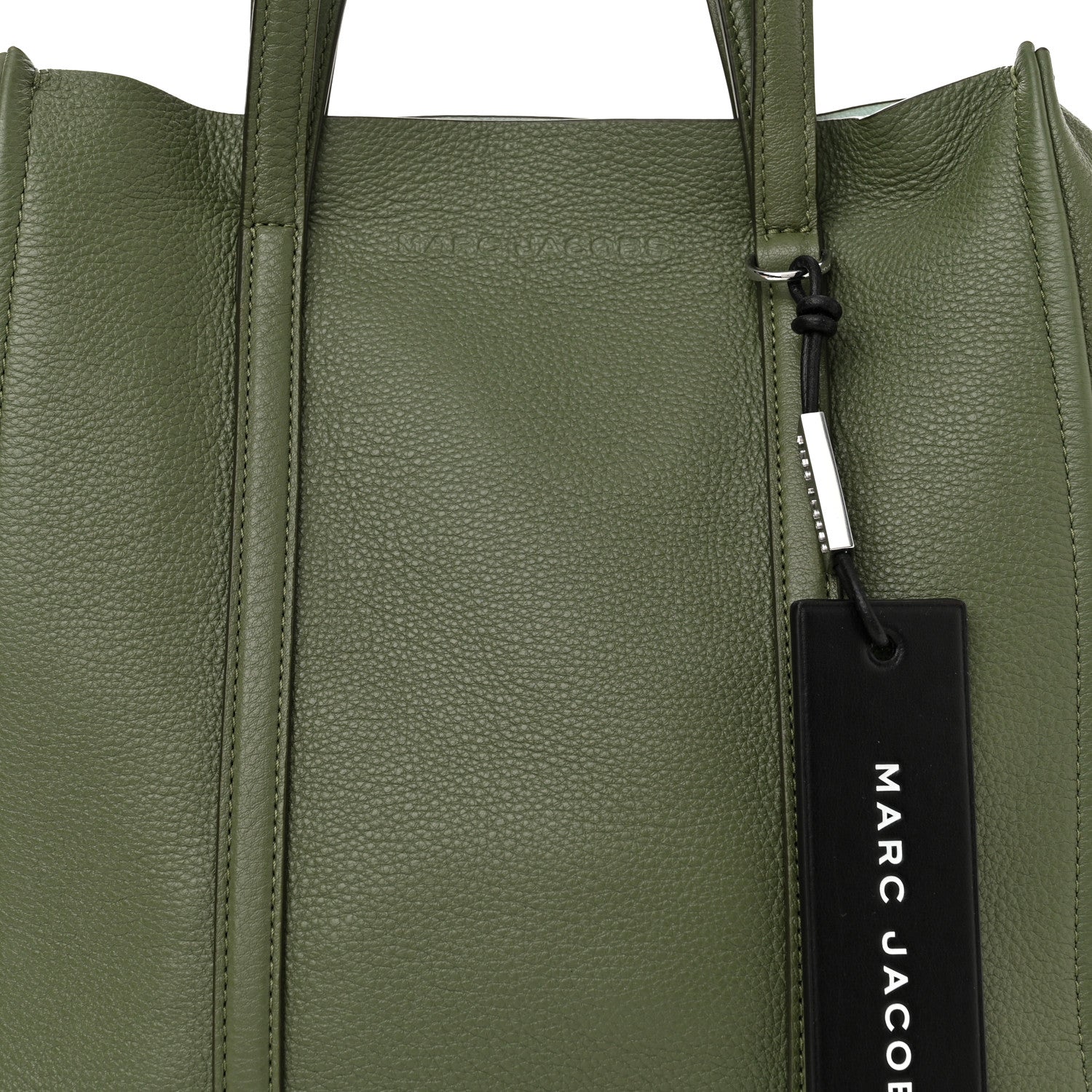 Marc Jacobs Grained Calfskin The Tag Tote Green 8 of 11