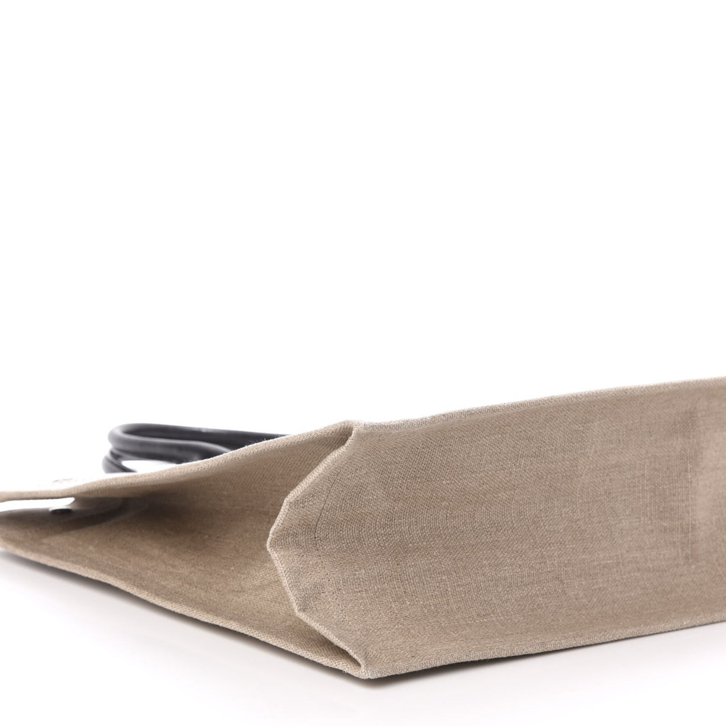Linen Calfskin Rive Gauche Tote Optic White