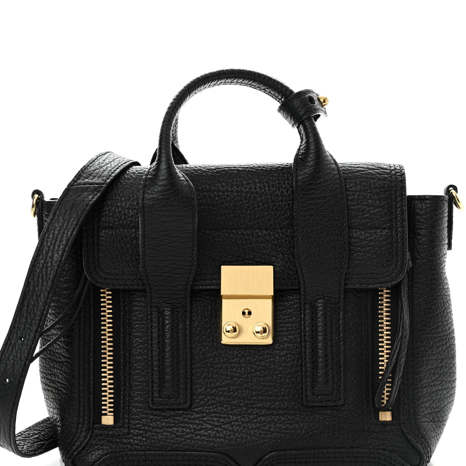 3.1 Phillip Lim Textured Calfskin Mini Pashli Satchel Black 7 of 15